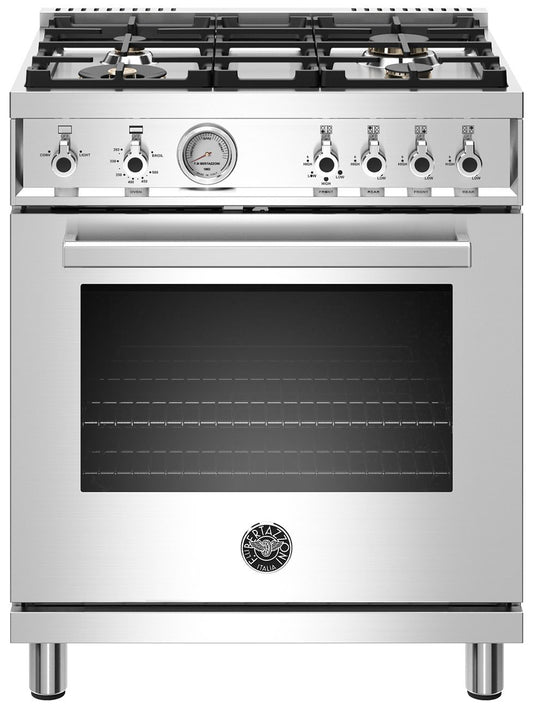 Bertazzoni | 30" Professional Series range - Gas oven - 4 brass burners | PROF304GASXT