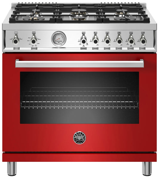 Bertazzoni | 36" Professional Series range - Gas oven - 6 brass burners | PROF366GASROT