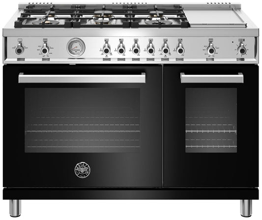 Bertazzoni | 48" Professional Series range - Gas Oven - 6 brass burners + griddle | PROF486GGASNET