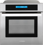 Cosmo - 24 in. 2.5 cu. ft. Single Electric Wall Oven w/8 Functions and True European Convection in Stainless Steel | C106SIX-PT