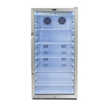 Whynter - Freestanding 8.1 cu. ft. Stainless Steel Commercial Beverage Merchandiser Refrigerator with Superlit Door and Lock – White | CBM-815WS