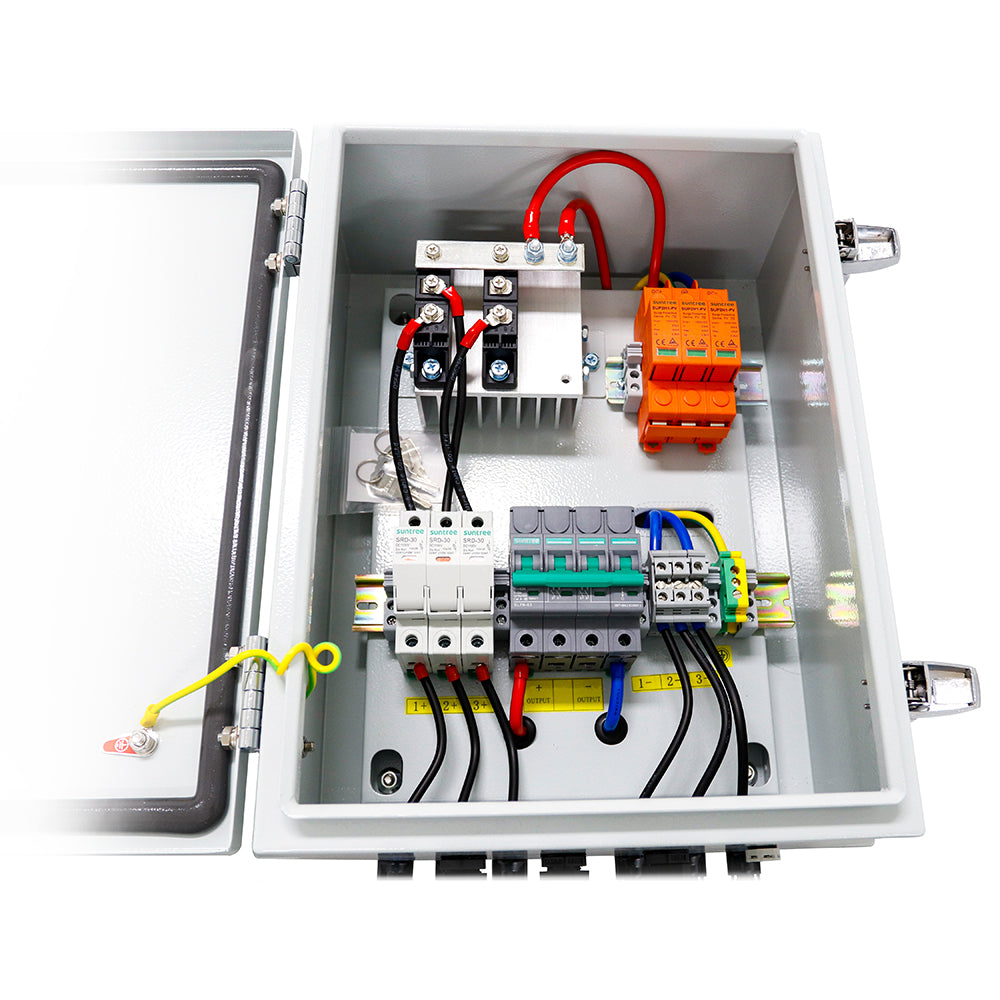 Aims Power - DC Combiner Box 60 Amp 3 Inputs 10kW Prewired - COM3IN-60A0