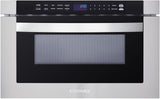 Cosmo - 24 in. Built-in Microwave Drawer with Automatic Presets, Touch Controls, Defrosting Rack and 1.2 cu. ft. Capacity in Stainless Steel | COS-12MWDSS