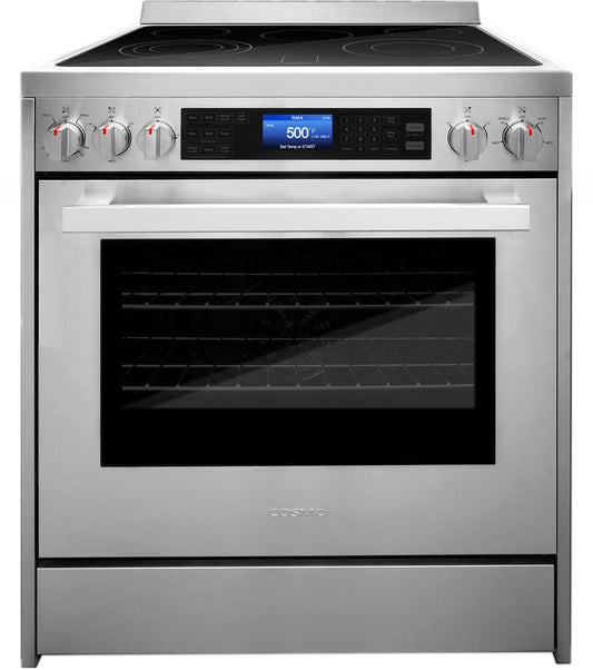 Cosmo - Commercial-Style 30 in 5 cu. ft. Single Oven Electric Range with 7 Function Convection Oven in Stainless Steel | COS-305AERC
