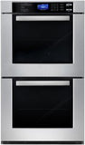 Cosmo - COS-30EDWC 30 in. Electric Double Wall Oven with 5 cu. ft. Capacity, Turbo True European Convection, 7 Cooking Modes, Self-Cleaning in Stainless Steel | COS-30EDWC