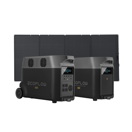 EcoFlow DELTA Pro + Smart Extra Battery + 400W Solar Panel (TMR500-MR500EB-MS720-US)