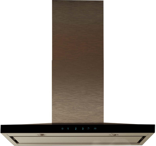 Elica - LUGANO - Techne - 36" W x 19 11/16" D x 5" H, Stainless & Black Glass - Wall Mount Hoods | ELG636S3