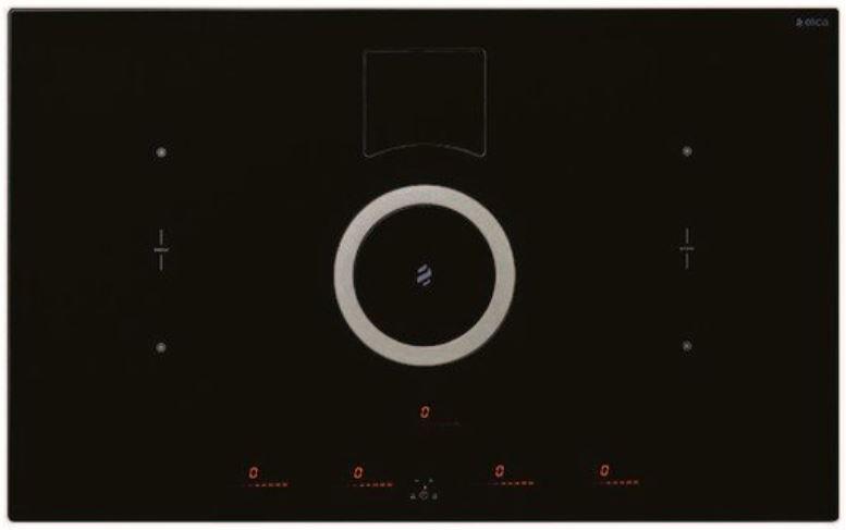 Elica - NIKOLA TESLA SWITCH -  - 36" W x 20 1/4" D x 8 1/4" H, Black Glass - Air Cooking Cooktops | ENS436BL