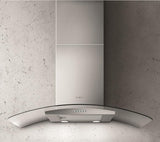 Elica - POTENZA - Comfort - 30" W x 19 11/16" D x 1 15/16" H, Stainless + Clear Glass,  - Wall Mount Hoods | EPT430S3