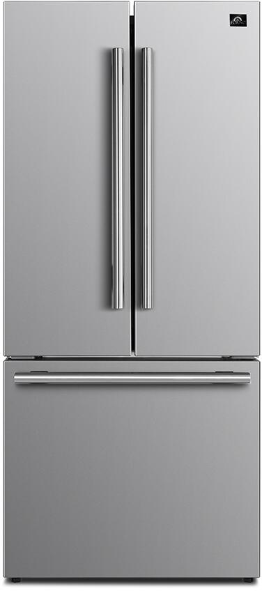 FORNO - No Frost Refridgerator 31" French Door 17.5cf.  VCM Stainless Steel with Ice Maker