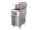 IKON COOKING - Commercial - 15" Natural Gas Freestanding Fryer w/ Millivolt Thermostat, 55 lbs Capacity - IGF-40/50    LP