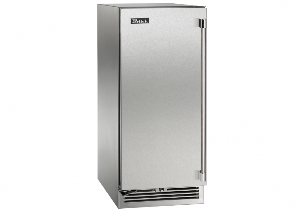 Perlick - 15" Signature Series Marine Grade Beverage Center with stainless steel solid door- HP15BM-4