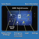 Aims Power - 9600 Watt Hybrid Inverter with 230VDC 96AH 22114 Watt Hour Battery - KITHY96230BAT