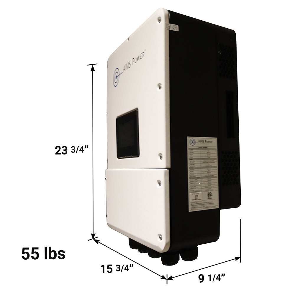 Aims Power - 4600 WATT HYBRID Inverter with 144 VDC 28,800 Watts of Batteries & 4,620 Watts of Solar - KITHY46BATSOL