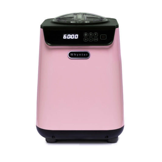 Whynter - 1.28 Quart Compact Upright Automatic Ice Cream Maker with Stainless Steel Bowl Limited Black Pink Edition | ICM-128BPS