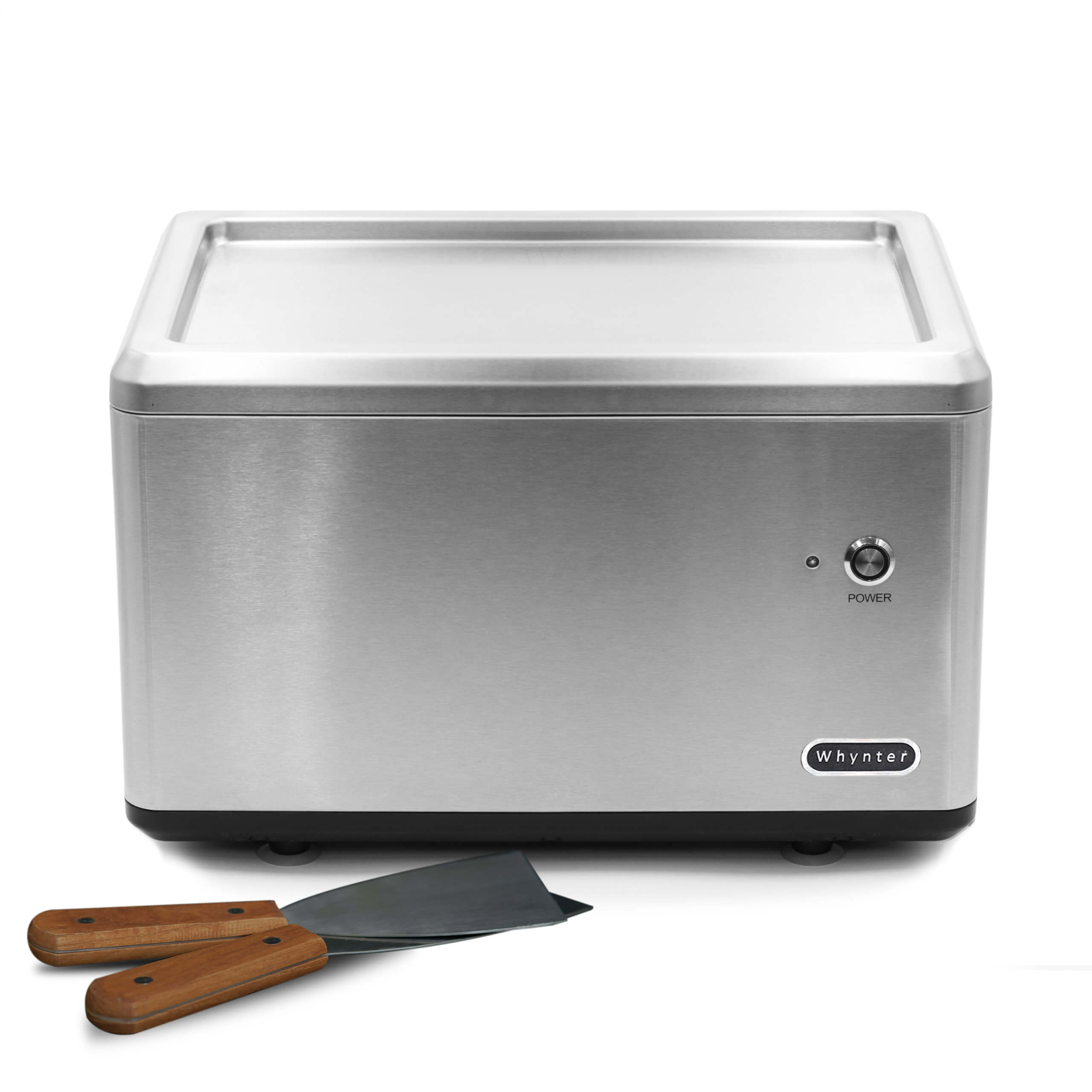 Whynter - Portable Instant Ice Cream Maker Frozen Pan Roller in Stainless Steel | ICR-300SS