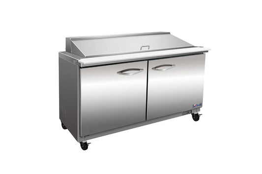 IKON  - Commercial - 48" Two Section Mega Top Sandwich Prep Table, 18 Pan - ISP48M