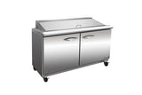 IKON  - Commercial - Two Section Mega Top Sandwich Prep Table, 15 Pan - ISP36M
