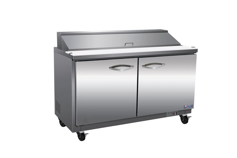 IKON  - Commercial - 48" Two Section Sandwich / Salad Prep Table, 12 cu. ft. - ISP48