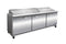 IKON  - Commercial - 71" Three Section Mega Top Sandwich Prep Table, 27 Pan - ISP72M