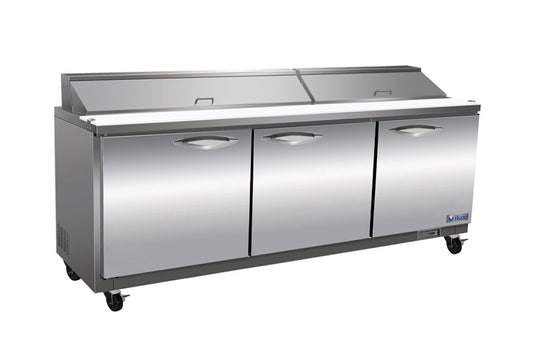 IKON  - Commercial - 71" Three Section Sandwich / Salad Prep Table, 18 cu. ft. - ISP72