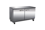 IKON  - Commercial - 48" Two Section Solid Door Undercounter Refrigerator - IUC48R