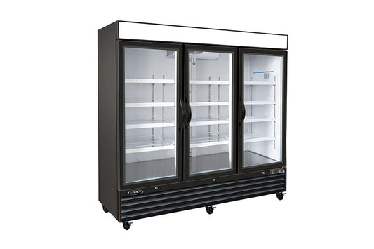 Kool-It - Commercial - 81" Three Section Glass Door Freezer Merchandiser, 72 cu. ft. - KGF-72 DV