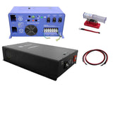 Aims Power - off Grid/ Back Up 6,000 Watt Pure Sine Inverter Charger 120V & 24V Lithium Battery Kit - KITC-6K24120