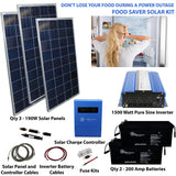 Aims Power - 570 WATT SOLAR WITH 1500 WATT INVERTER 12V TO 120V - KITD-1500W570W