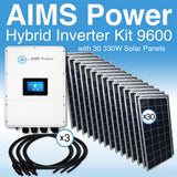 Aims Power - 9600 WATT HYBRID Inverter and 9900 Watts of Solar - KITHY96SOL