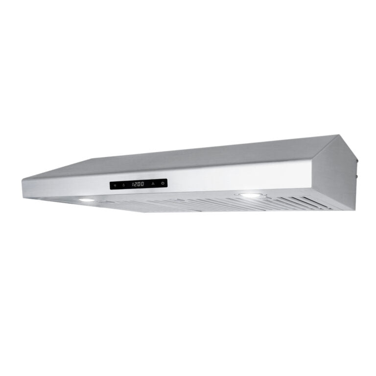 Cosmo - 30 in. Under Cabinet Range Hood with Digital Touch Controls, 3-Speed Fan, LED Lights and Permanent Filters in Stainless Stee | COS-KS6U30