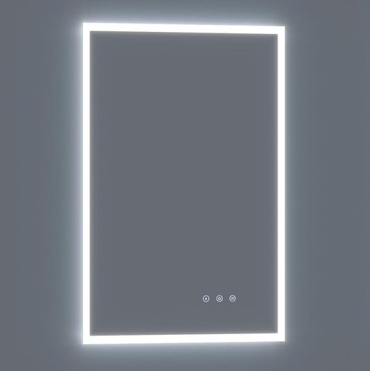 Arpella - Lucent 24 in. x 36 in. Wall Mounted LED Vanity Mirror with Color Changer, Memory Dimmer and Defogger - LEDCM2436