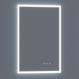 Arpella - Lucent 24 in. x 36 in. Wall Mounted LED Vanity Mirror with Color Changer, Memory Dimmer and Defogger - LEDCM2436