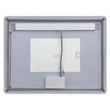 Arpella - Florence 48x36 Contemporary Lighted Mirror with Memory Dimmer and Defogger - LEDOLM4836