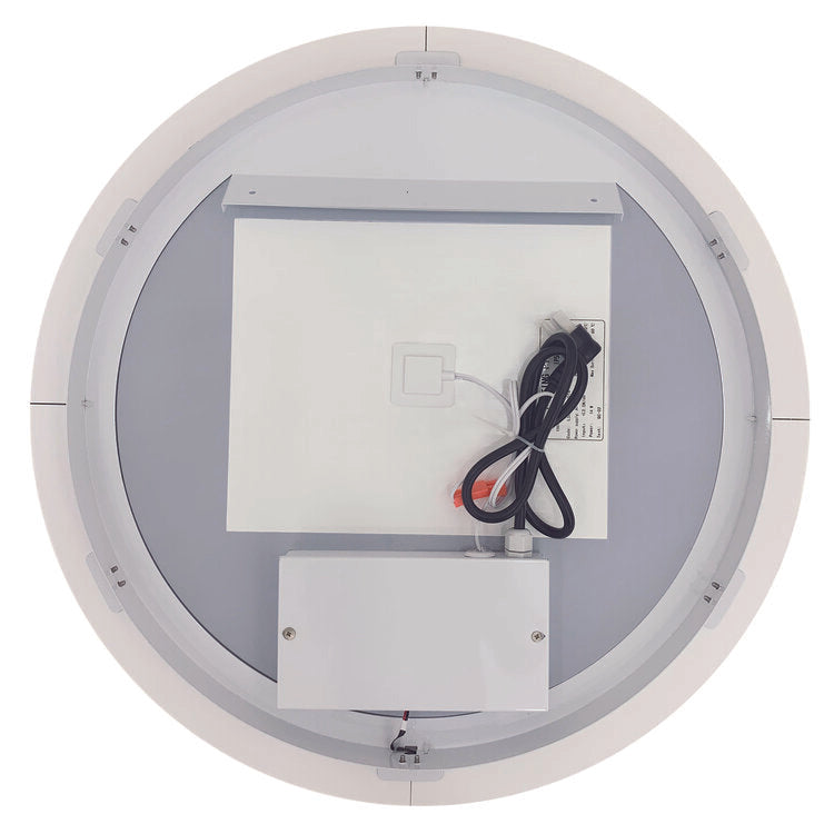 Arpella - Eva 24x24 Round Perimeter Lighted Mirror with Memory Dimmer and Defogger - LEDRD2424