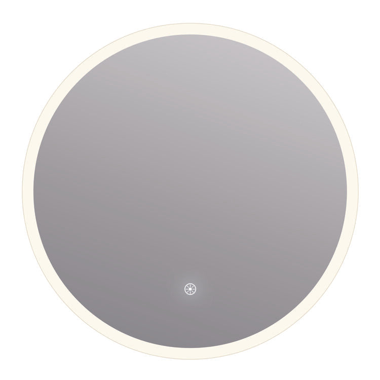 Arpella - Eva 30x30 Round Perimeter Lighted Mirror with Memory Dimmer and Defogger - LEDRD3030
