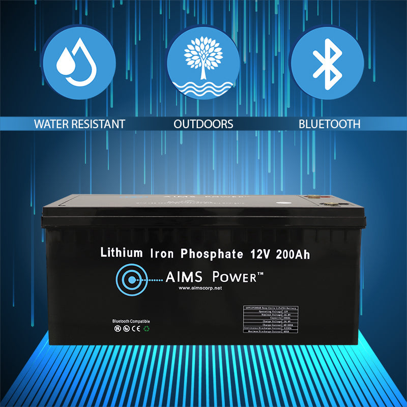 Aims Power - LiFePO4 12 volt 200 AH Lithium Battery - Bluetooth - LFP12V200B