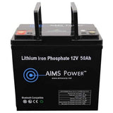 Aims Power - LiFePO4 12 volt 50 AH Lithium Battery - Bluetooth - LFP12V50AB