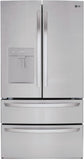 LG - 5.8 CF Gas Single Oven Slide-In Range, EasyClean Plus Self Clean, ThinQ and French Door Refrigerator Bundle