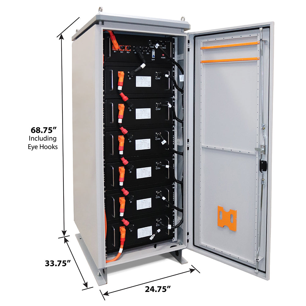 Aims Power - LiFePO4 230 Volt, 96 AH Lithium Secondary Battery Pack 22.1KWhr (2-Secondary max with 1-Master required) - LFP230V96A-S