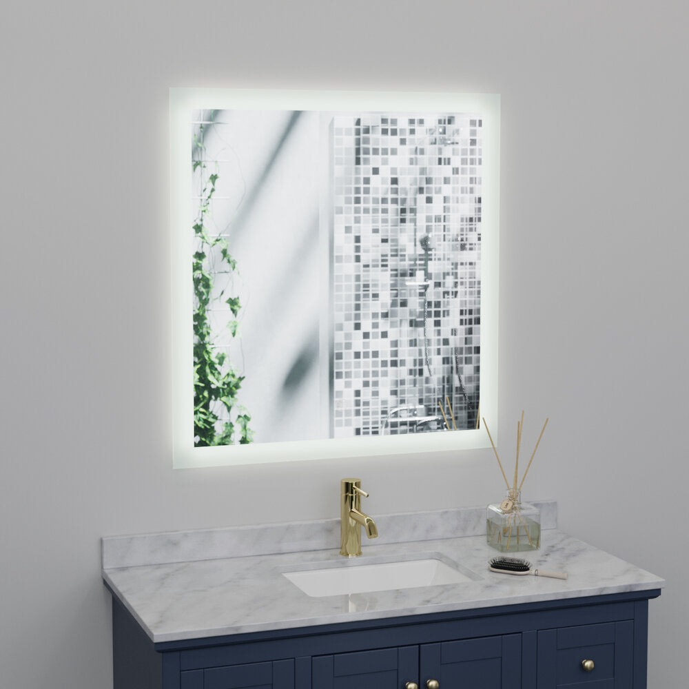 Arpella - Puralite 34 in. x 36 in. LED Wall Mounted Backlit Vanity Mirror  with Memory Dimmer - BLM3436