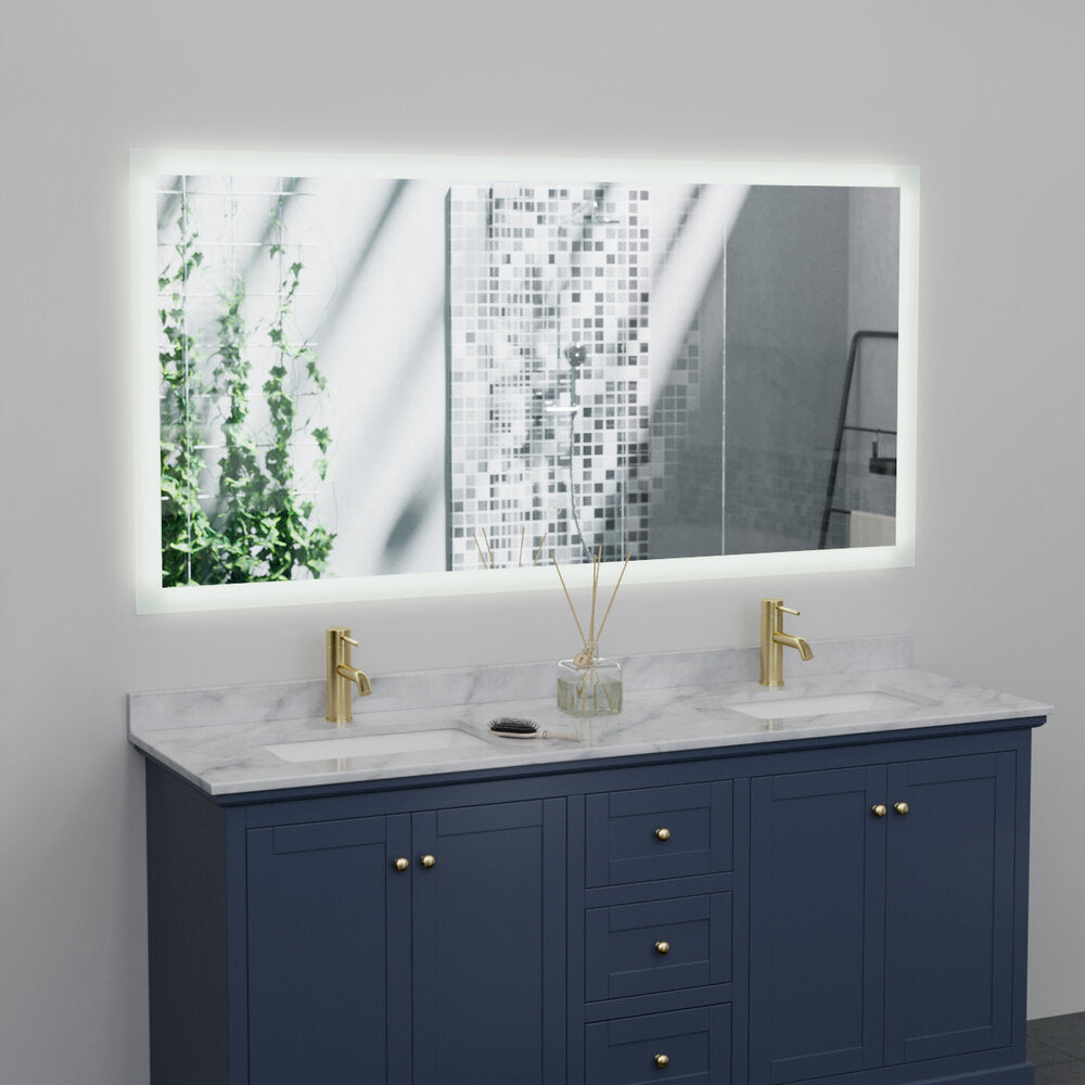 Arpella - Puralite 70 in. x 36 in. LED Wall Mounted Backlit Vanity Mirror  with Memory Dimmer - BLM7036