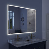 Arpella - Lucent 48 in. x 36 in. Wall Mounted LED Vanity Mirror with Color Changer, Memory Dimmer and Defogger - LEDCM4836