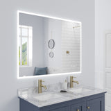 Arpella - Lucent 48 in. x 36 in. Wall Mounted LED Vanity Mirror with Color Changer, Memory Dimmer and Defogger - LEDCM4836
