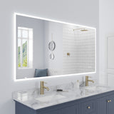 Arpella - Lucent 70 in. x 36 in. Wall Mounted LED Vanity Mirror with Color Changer, Memory Dimmer and Defogger - LEDCM7036