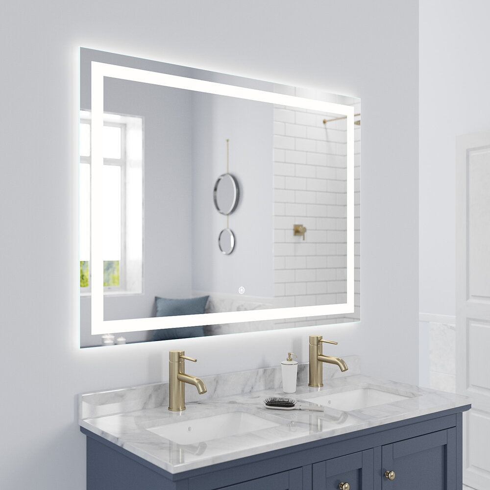 Arpella - Lumina 48 in. x 36 in. LED Lighted Vanity Mirror with Built-In Dimmer and Anti-Fog Feature - LEDSM2048