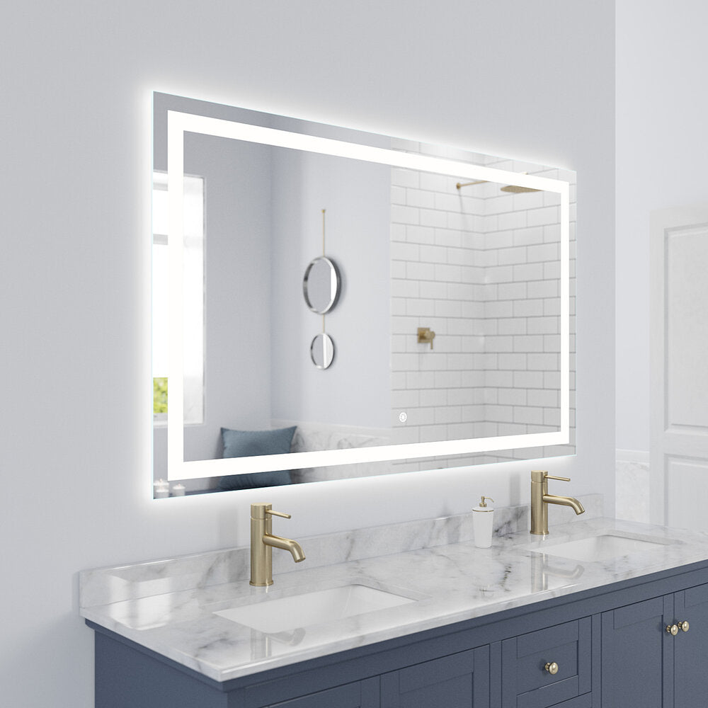 Arpella - Lumina 60 in. x 36 in. LED Lighted Vanity Mirror with Built-In Dimmer and Anti-Fog Feature - LEDSM2060