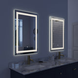 Arpella - Lumina 24 in. x 36 in. LED Lighted Vanity Mirror with Built-In Dimmer and Anti-Fog Feature - LEDSM2024