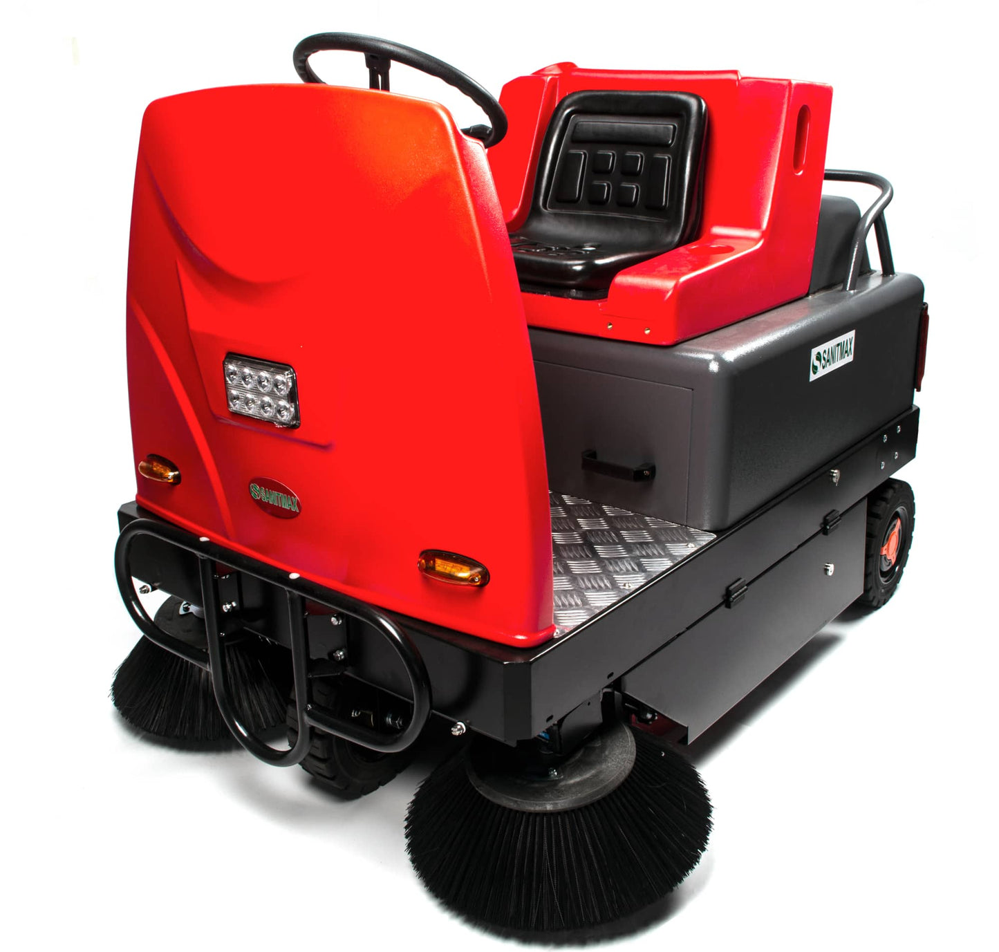 SM80 53.14” Ride-on Electric Floor SWEEPER, automated water spray