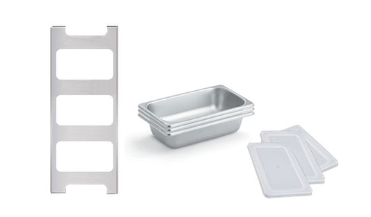 Perlick - Drawer Pan Tray (Includes 3 stainless steel pans, 3 stain-resistant covers and pan tray) for 24" drawer models - RK24DP
